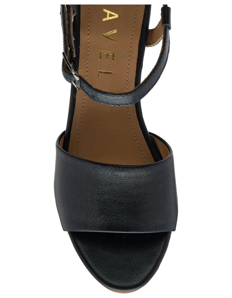 Henty Heeled Sandals - Navy Leather