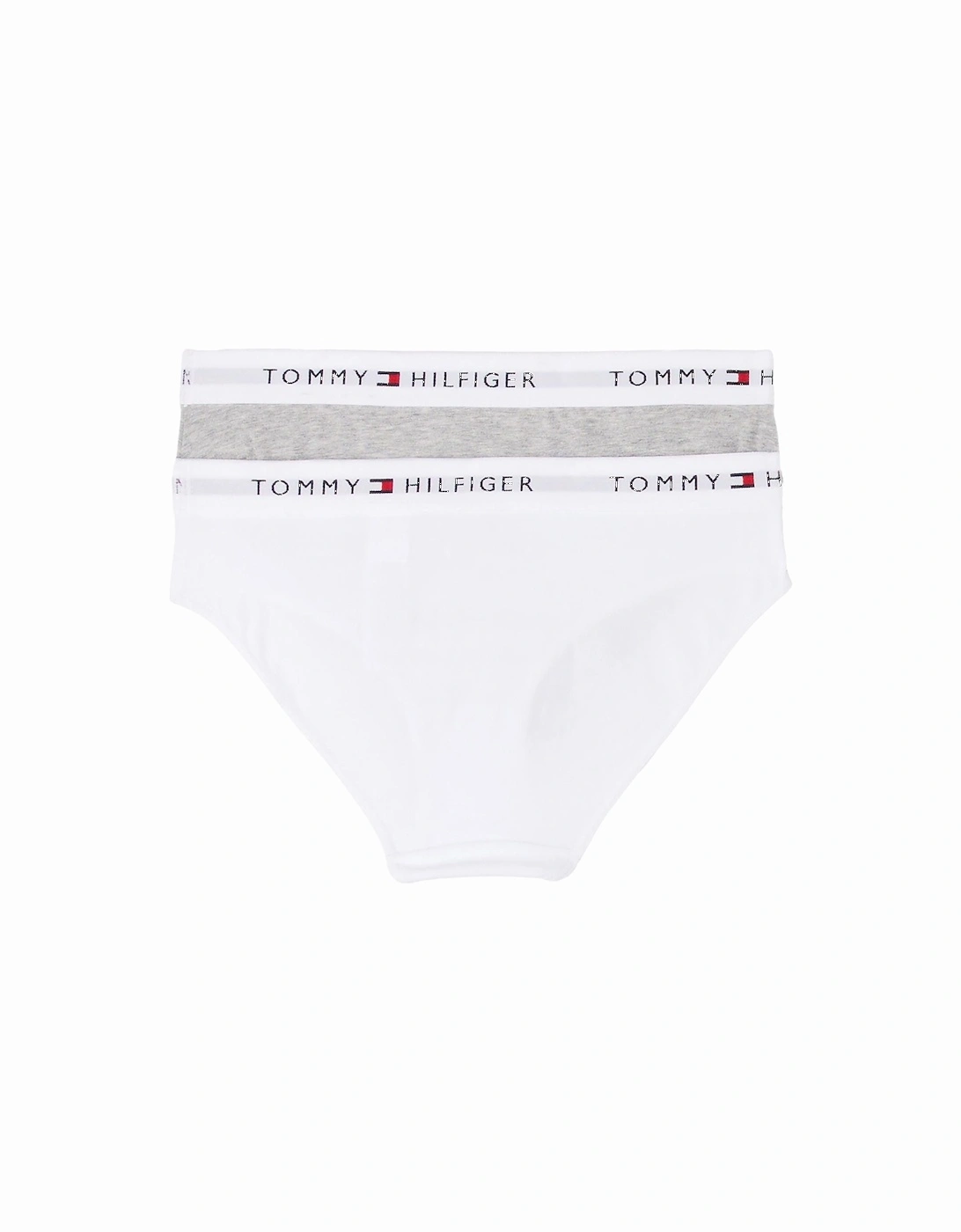 Girls 2-Pack Heritage Logo Bikini Briefs, Grey/White