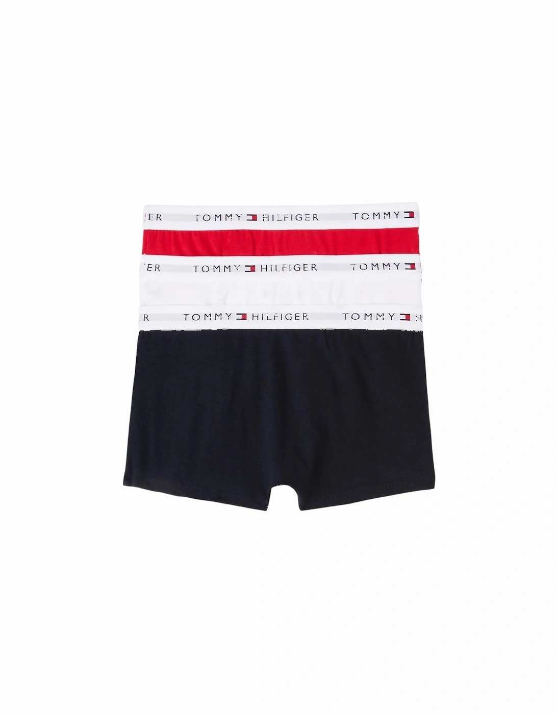 3-Pack Heritage Logo Boys Boxer Trunks, Red/White/Navy