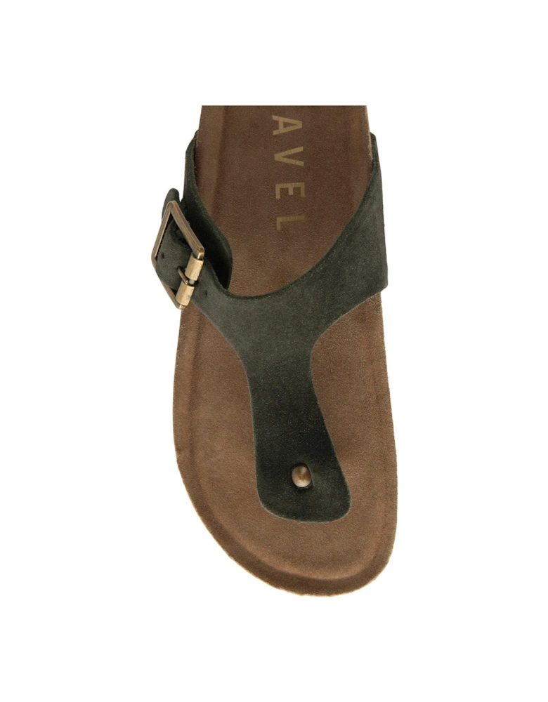 Barran Flat Sandals - Olive