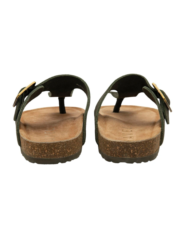 Barran Flat Sandals - Olive