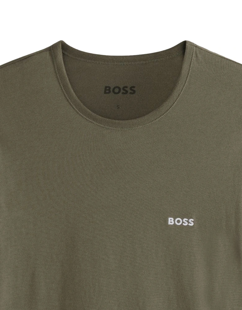 BOSS Cotton Basic T-Shirt Khaki Green