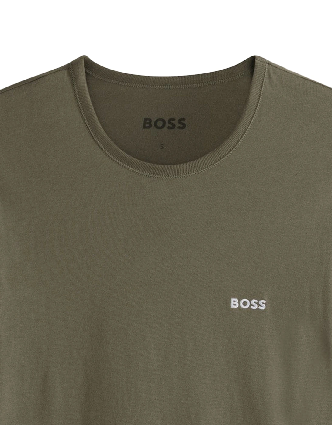 BOSS Cotton Basic T-Shirt Khaki Green