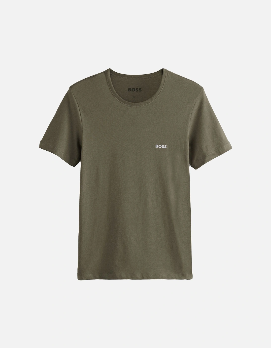 BOSS Cotton Basic T-Shirt Khaki Green, 3 of 2