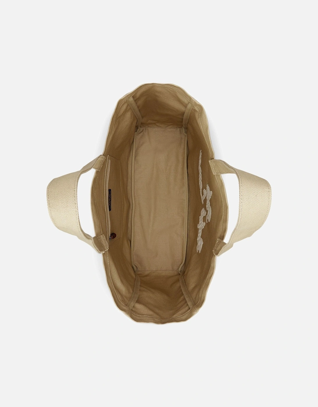 Ralph Lauren Embroidered Canvas Tote - Tan