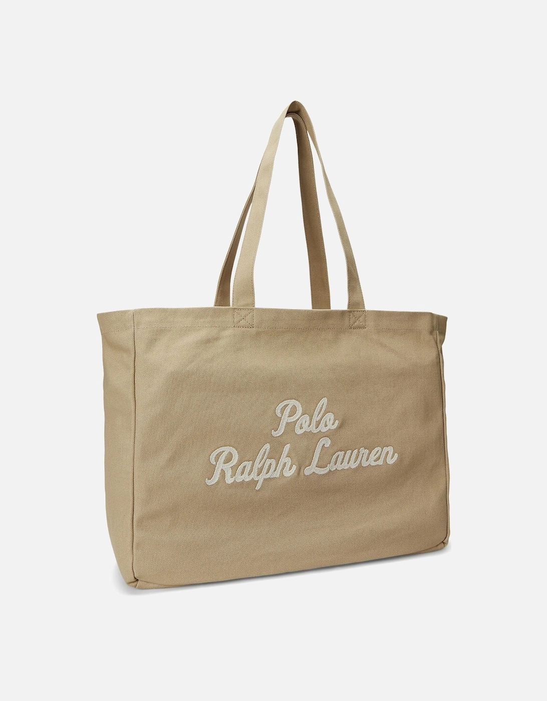 Ralph Lauren Embroidered Canvas Tote - Tan