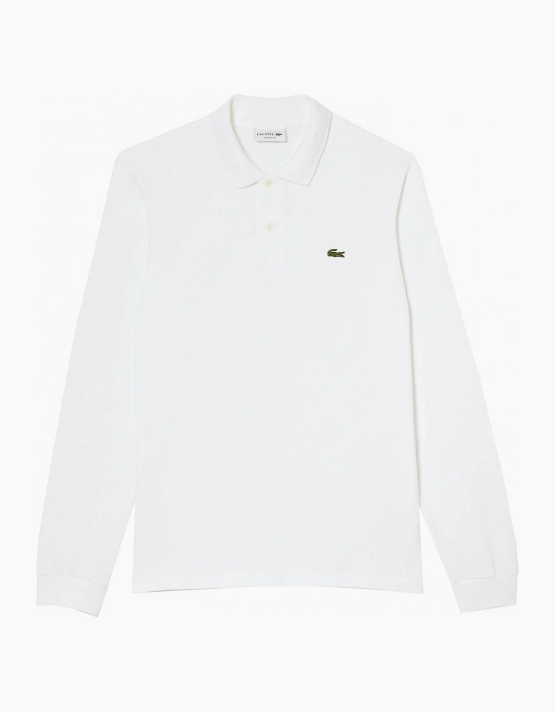 Lacoste Men's White Long Sleeved Polo Shirt  40 Size 3