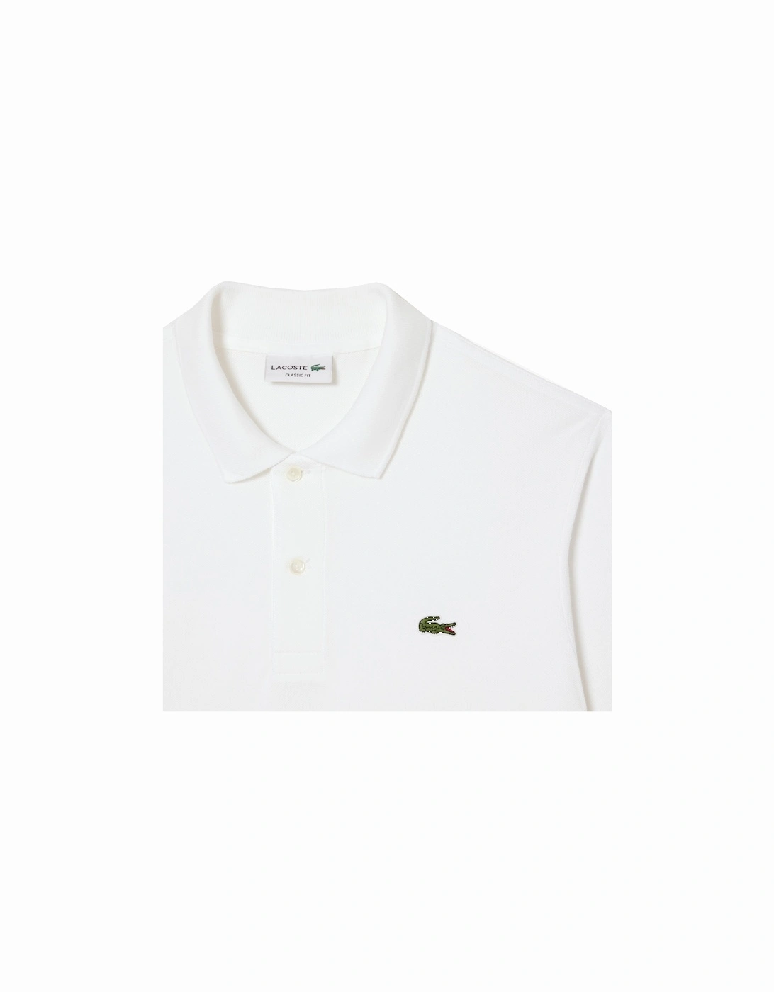 Men's White Long Sleeved Polo Shirt