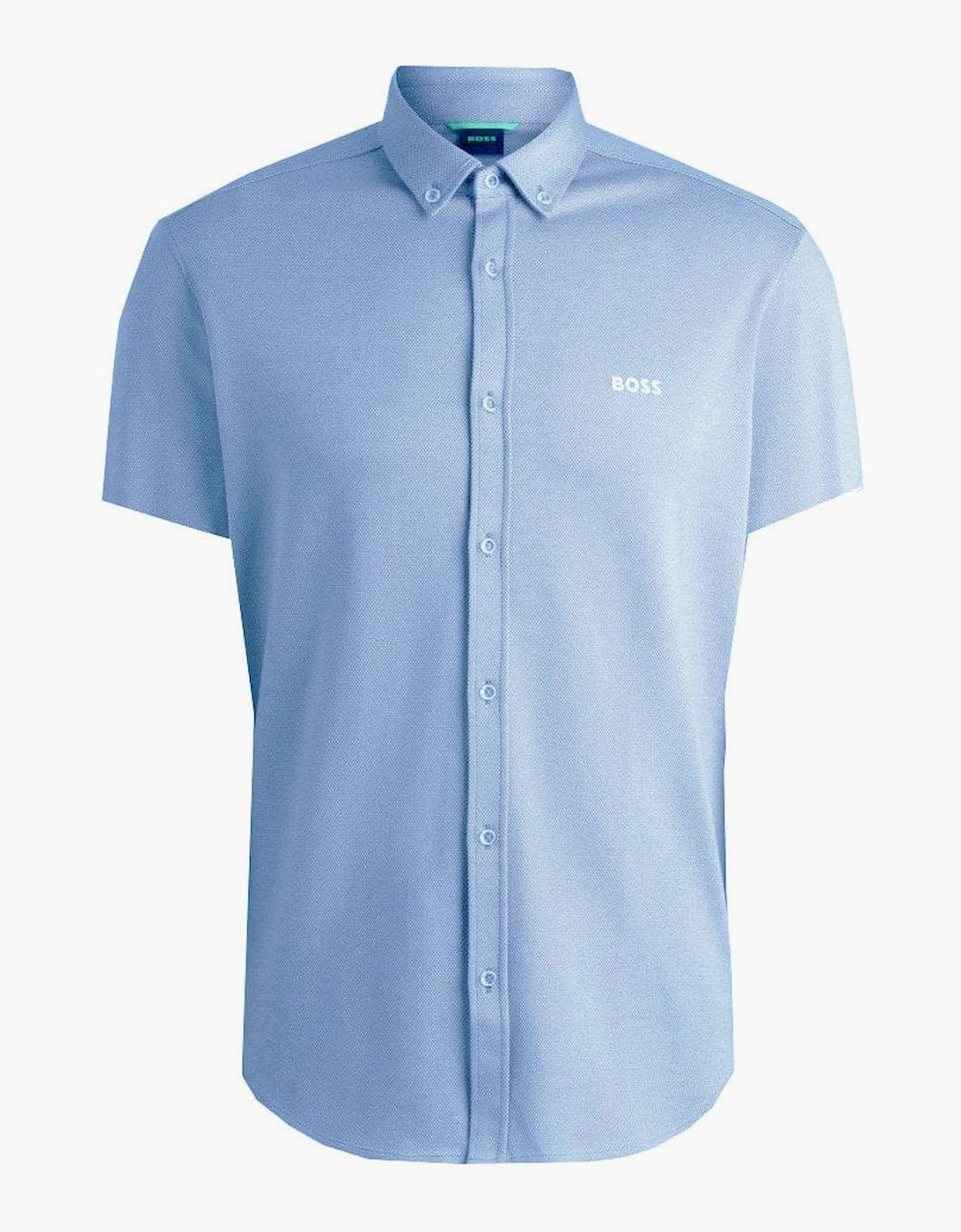Men's Hugo Boss Blue Motion Short Sleeved Shirt - Size: 38/Regular