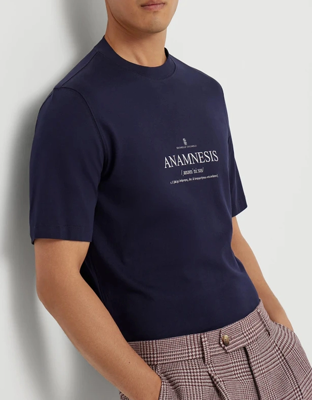 Anamnesis Text T-shirt Navy