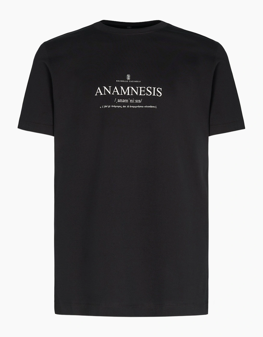 Brunello Cucinelli BRUNELLO CUCINELLI Men's Anamnesis Text T-shirt Black