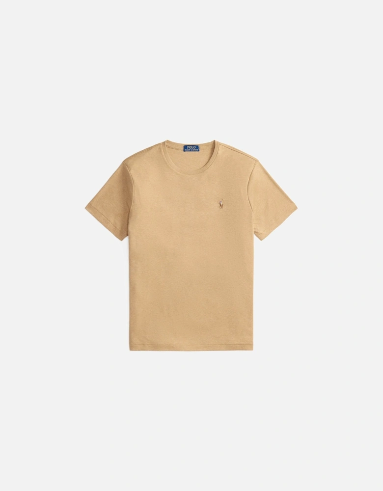 Ralph Lauren Custom Slim Fit Soft Cotton T-Shirt - Classic Camel Heather