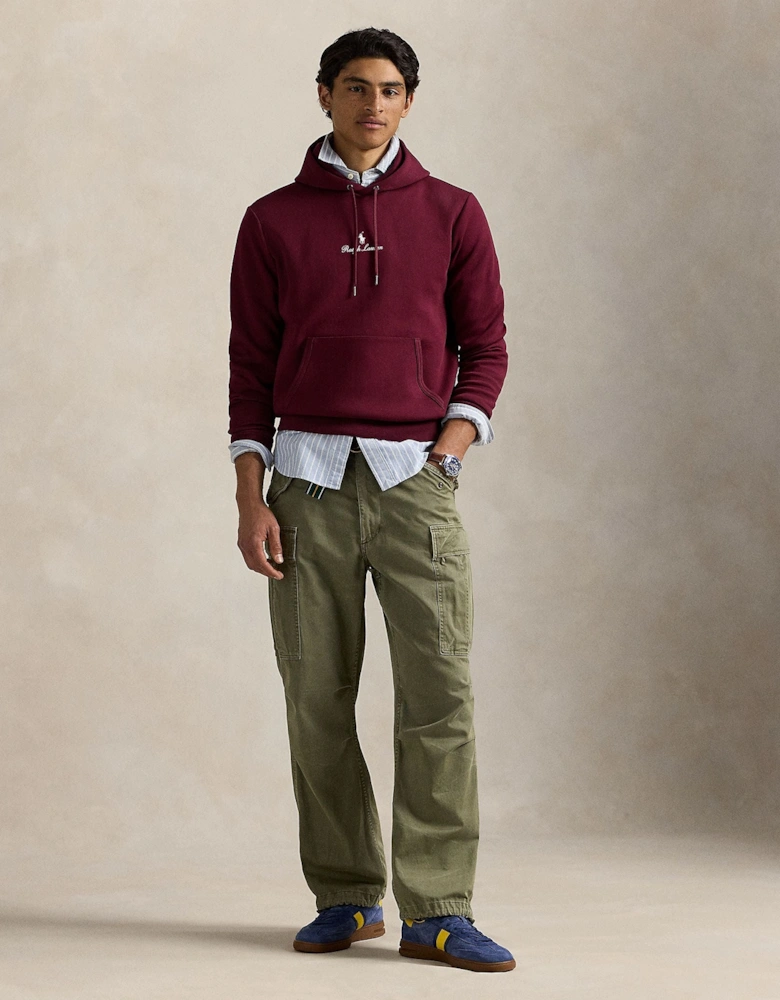Ralph Lauren Logo Double-Knit Hoodie - Classic Wine