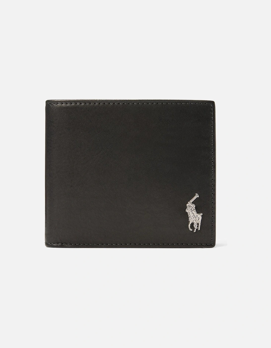 Ralph Lauren Wimbledon Leather Billfold Wallet - Black, 4 of 3