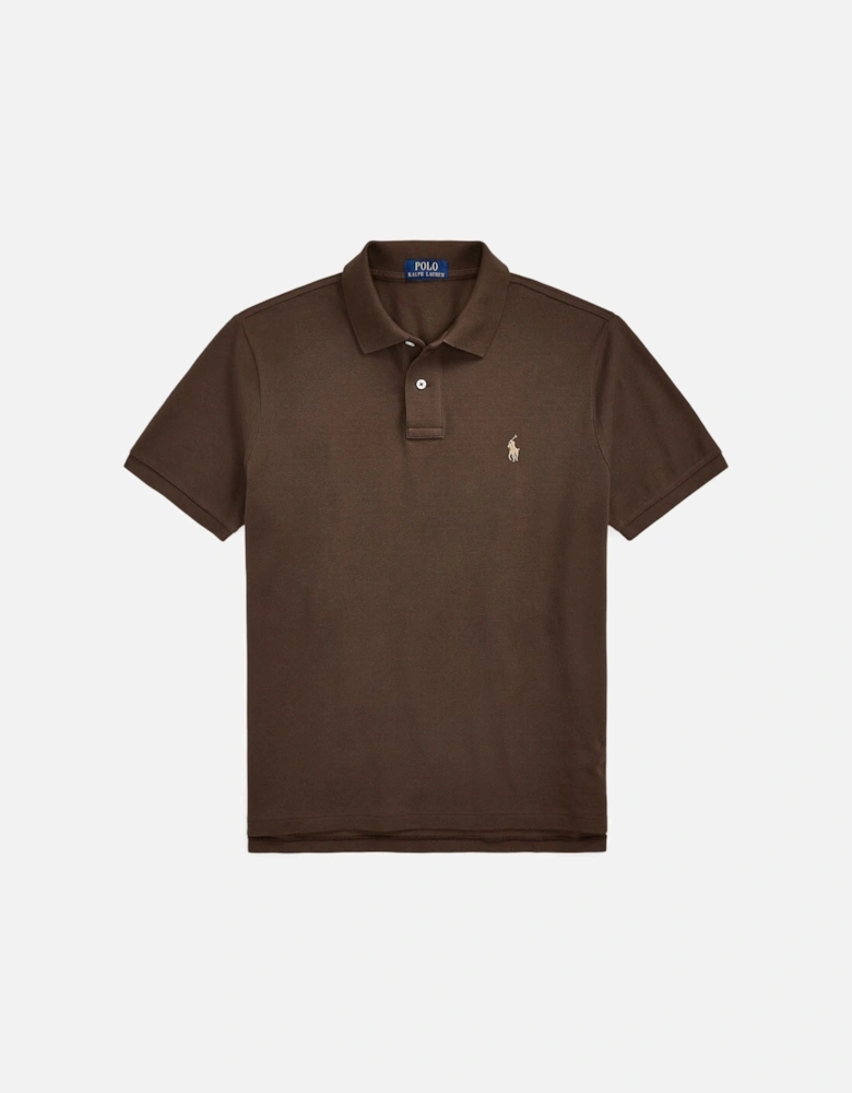 Ralph Lauren Iconic mesh Polo Shirt - Nutmeg Brown
