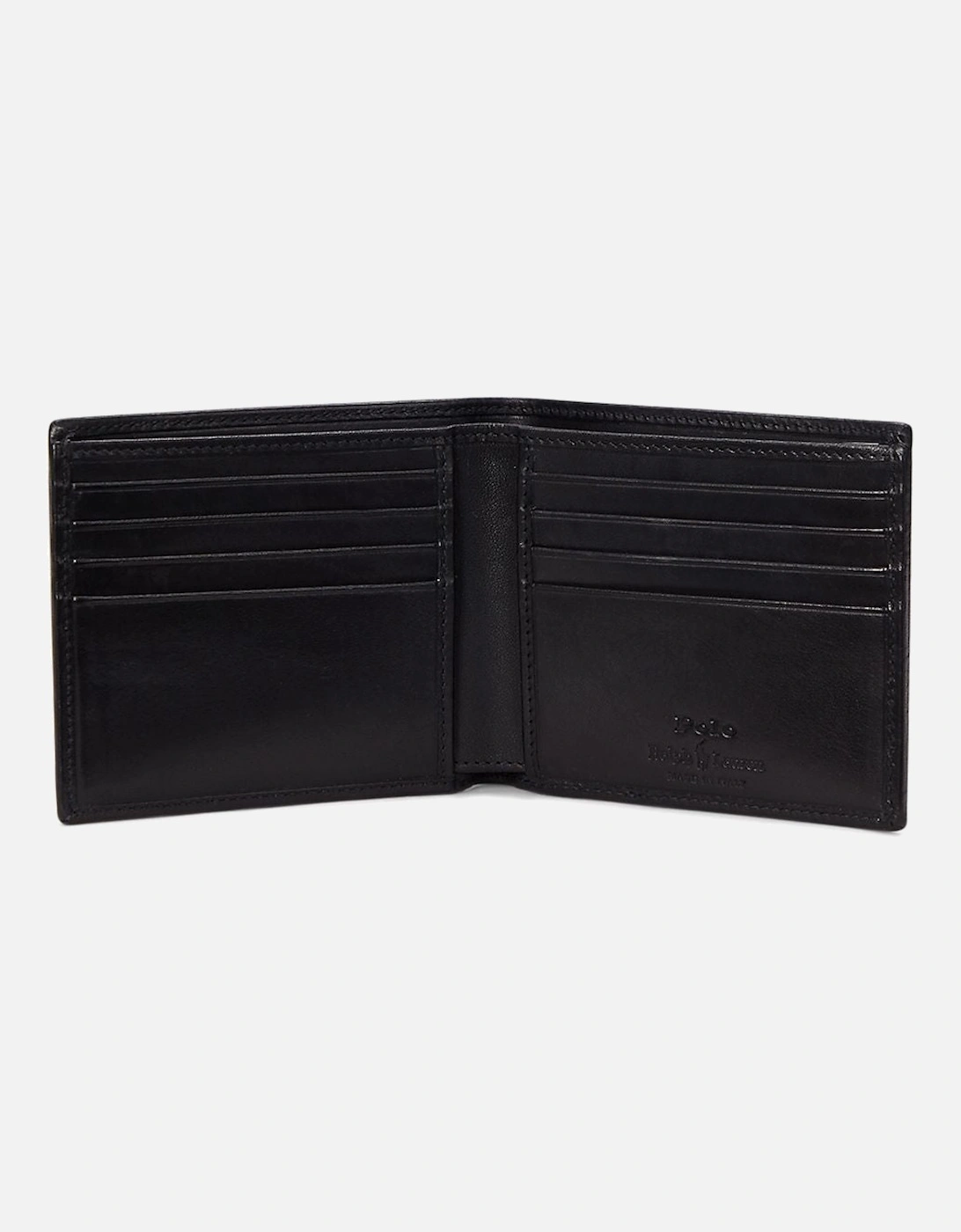 Ralph Lauren Wimbledon Leather Billfold Wallet - Black