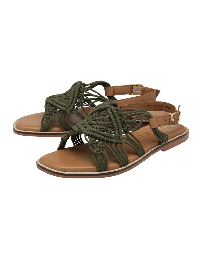Elrig Flat Sandals - Olive