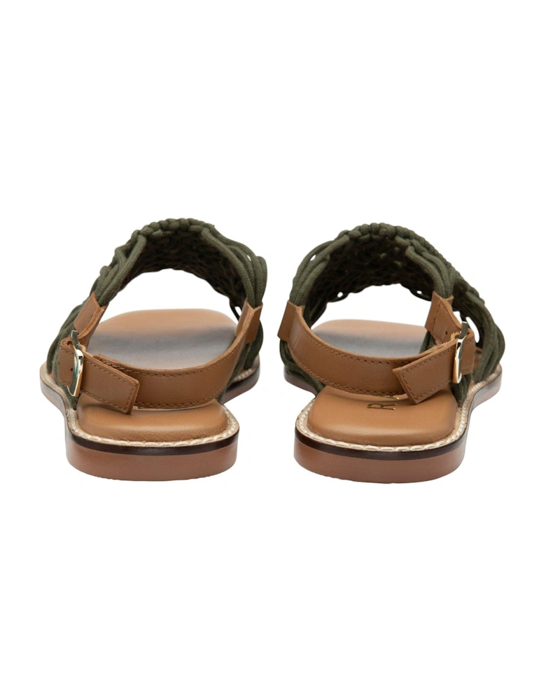 Elrig Flat Sandals - Olive