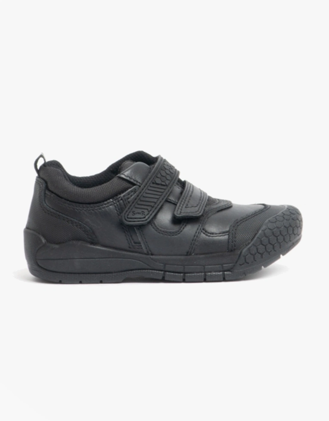 STRIKE Boys Leather Touch Fasten School Shoes Black, 8 of 7