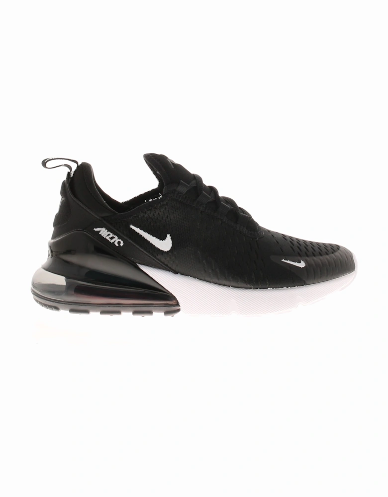 Nike Boys Running Trainers Air Max 270 GS Lace Up Black and White UK Size