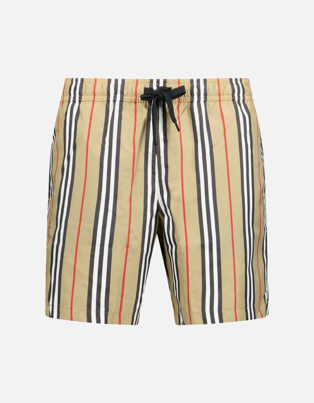 Striped Check Print Swim Shorts in Beige, 3 of 2