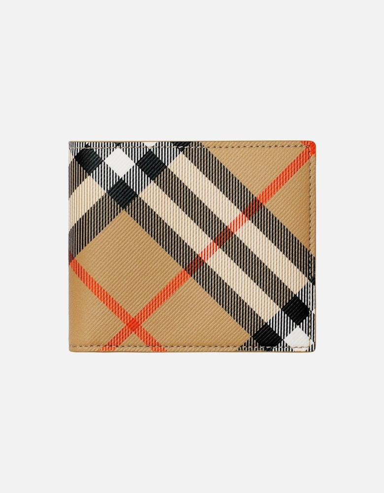 Check Bifold Wallet in Sand