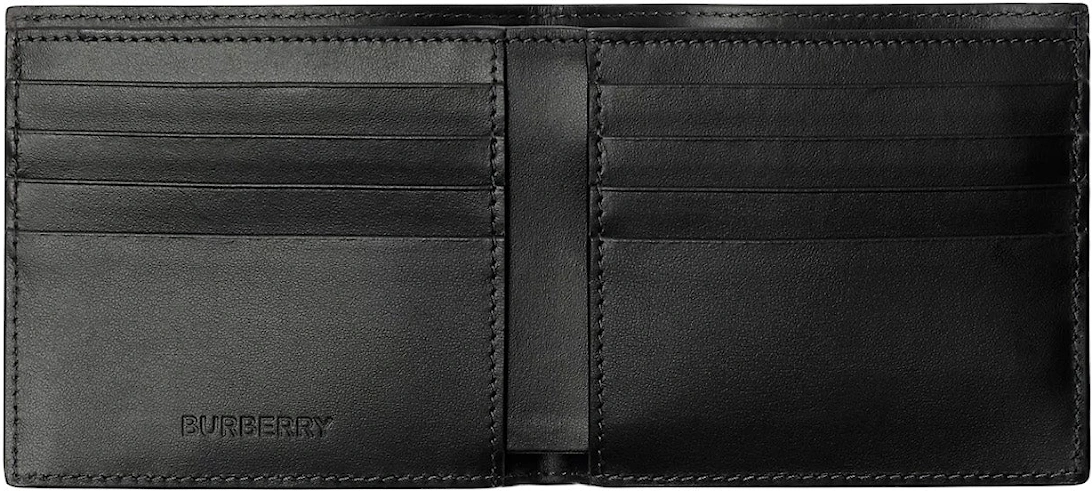 Check Bifold Wallet in Charcoal