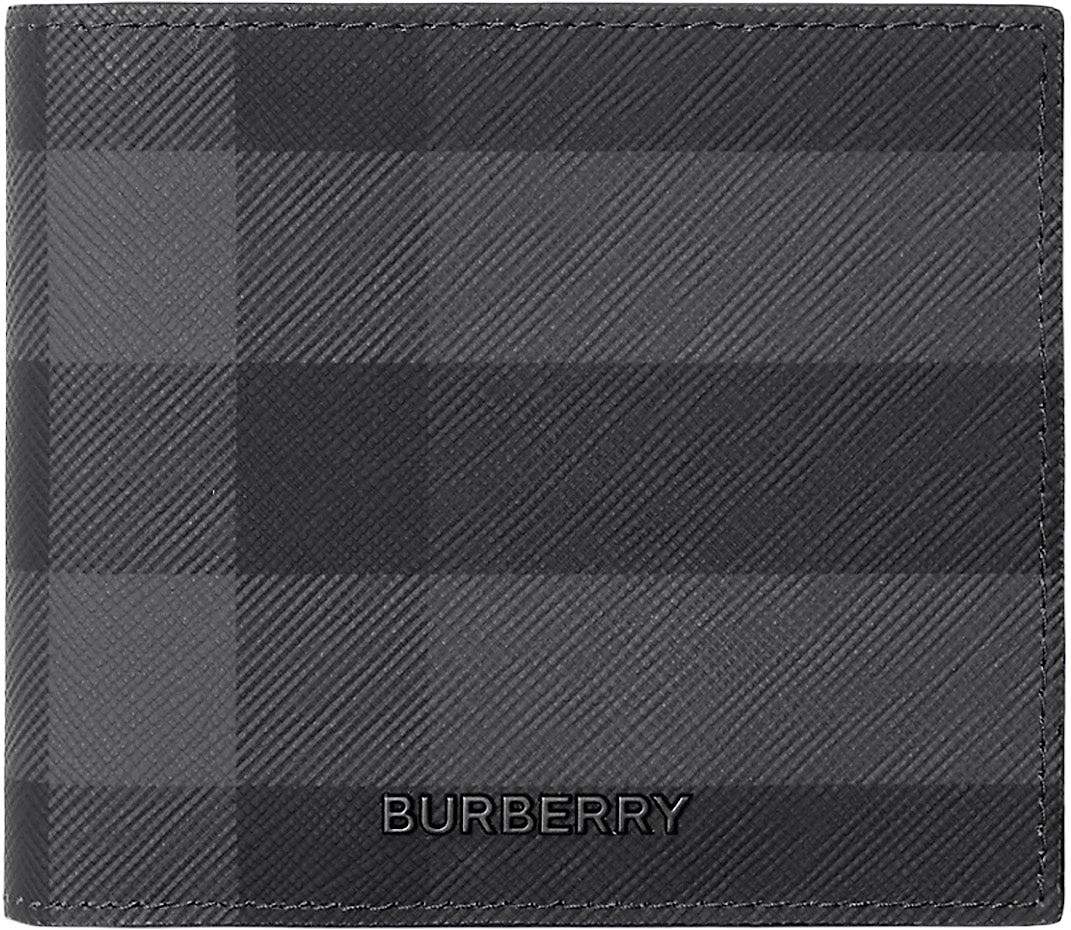 Check Bifold Wallet in Charcoal, 4 of 3