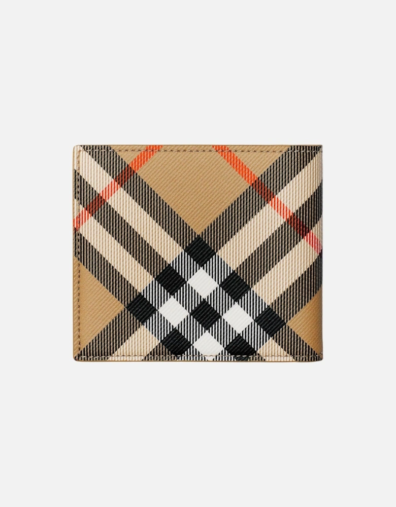 Check Bifold Wallet in Sand