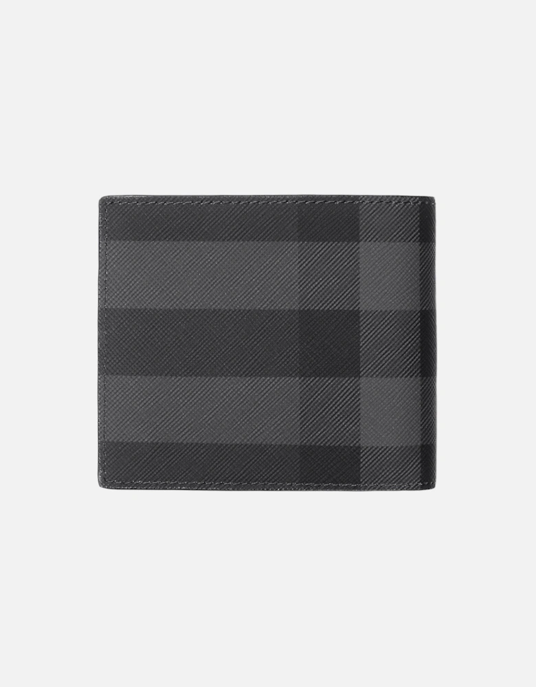 Check Bifold Wallet in Charcoal