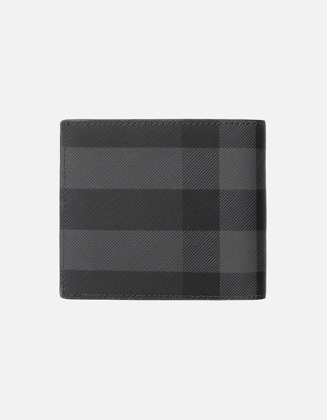 Check Bifold Wallet in Charcoal