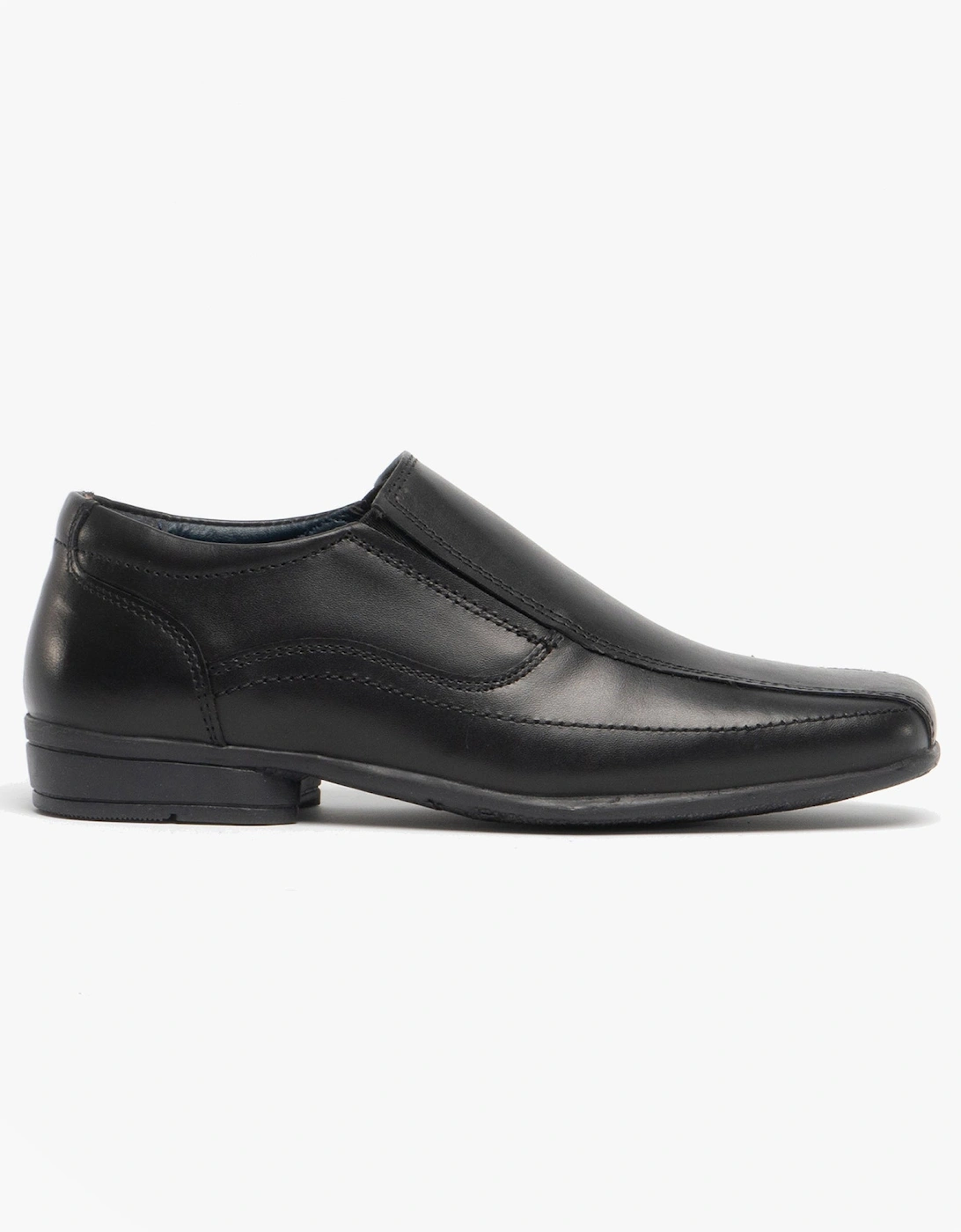 RONNY Boys Leather Slip On Shoes Black, 7 of 6