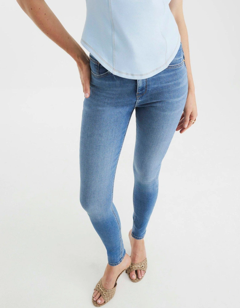 Shaggy Skinny Jeans - Medium Denim