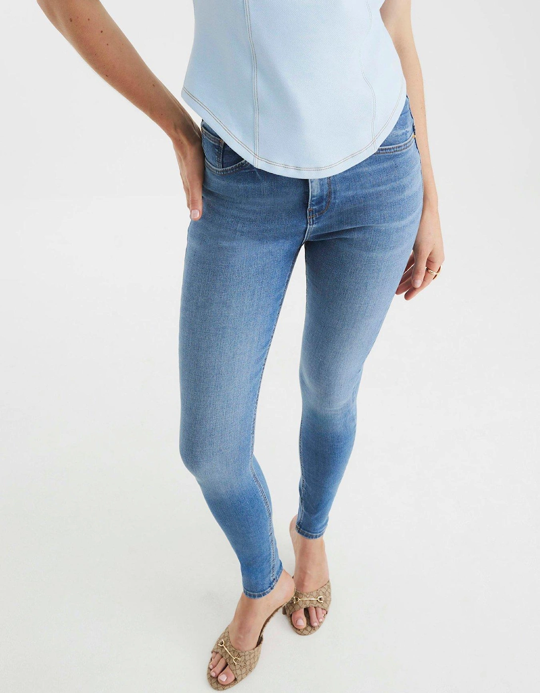 Shaggy Skinny Jeans - Medium Denim, 2 of 1