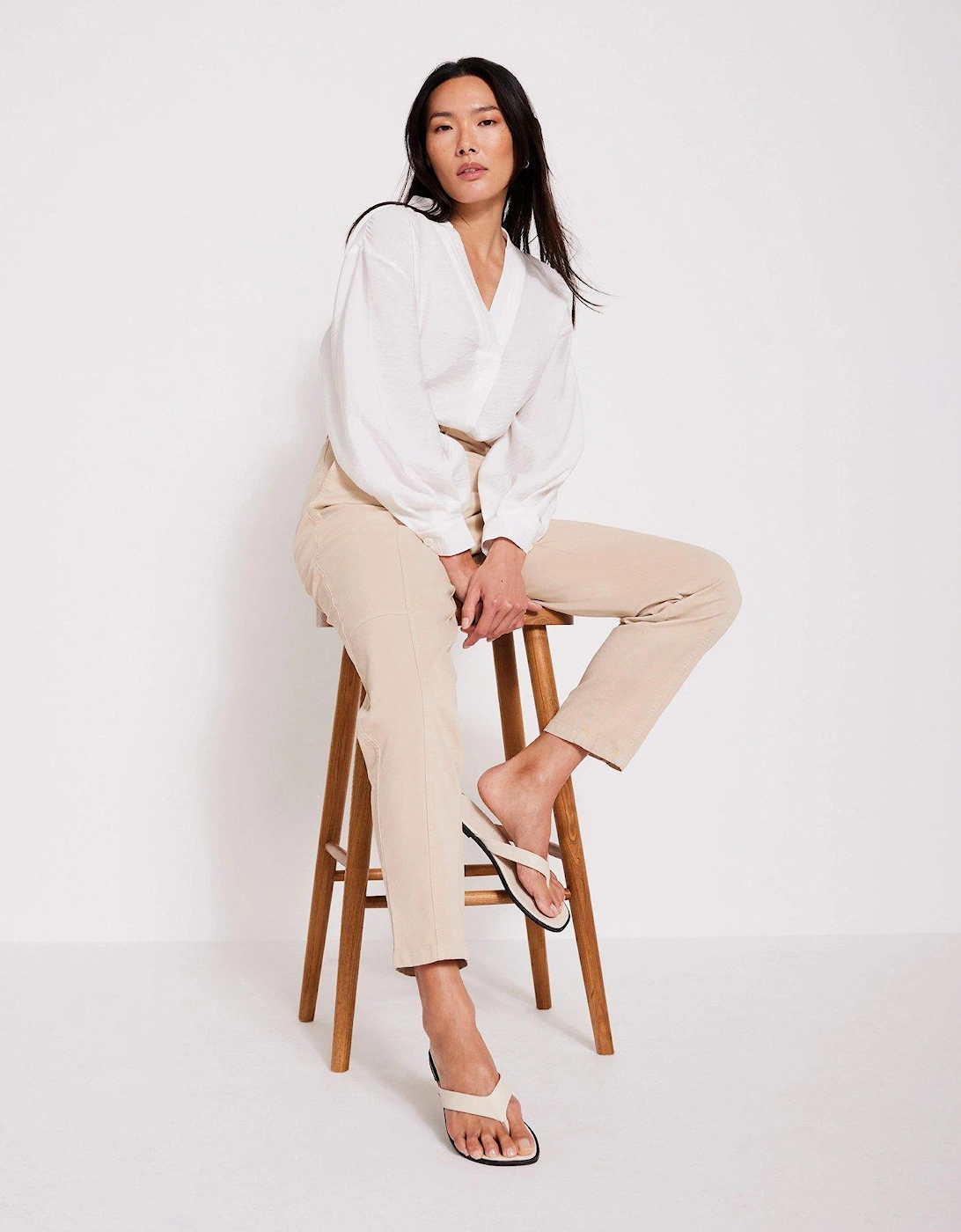 Throw On Blouse - White, 2 of 1