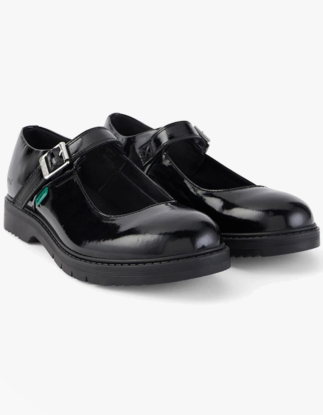 116233 FINLEY MJ Girls School Shoes Patent Black, 6 of 5