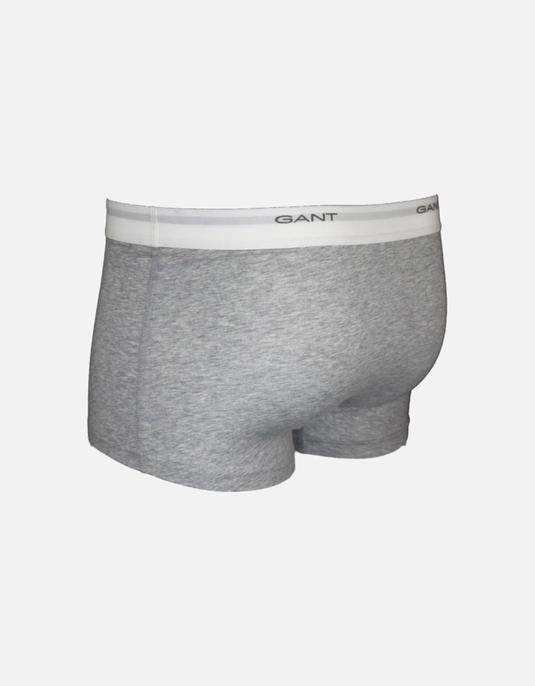 3-Pack Core Boxer Trunks, Black/White/Grey