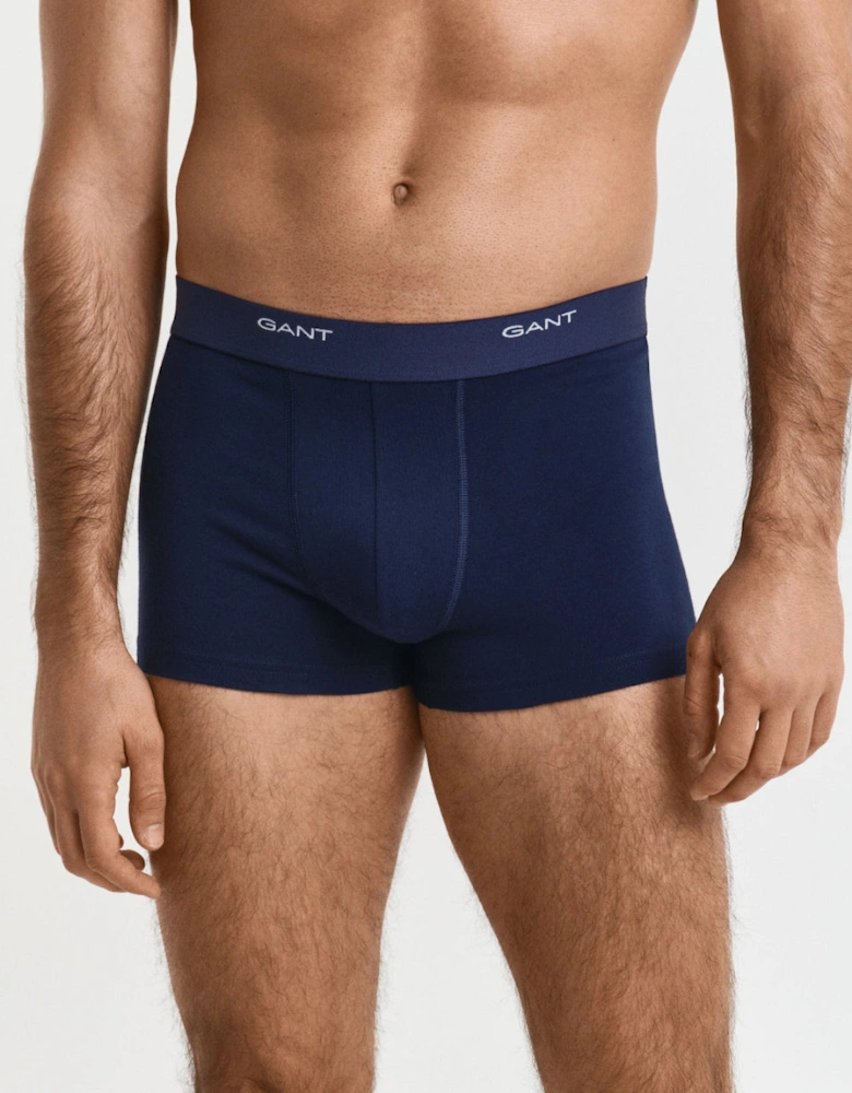 3-Pack Core Boxer Trunks, Navy/Red/White