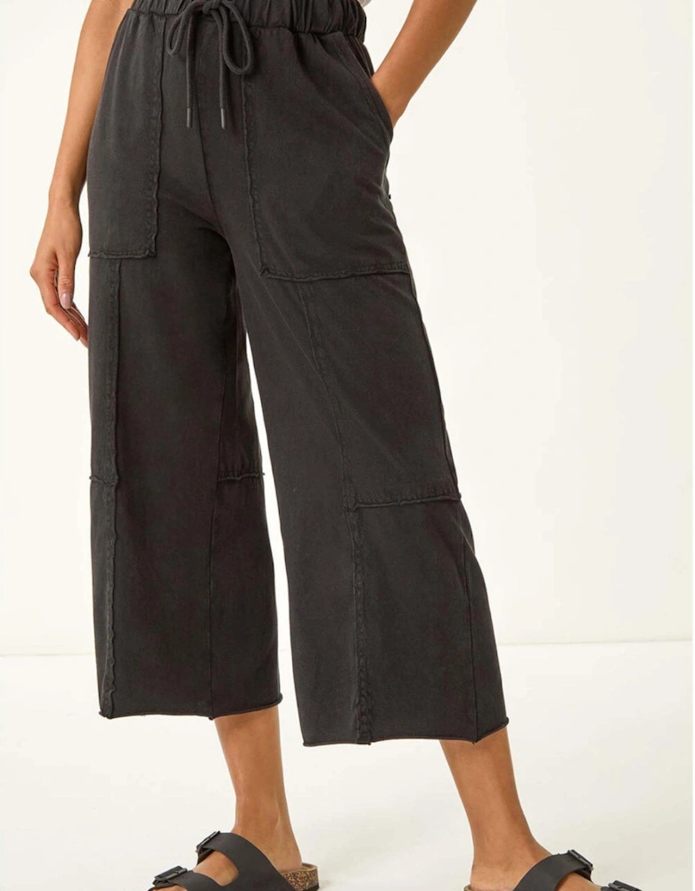 Jersey Cargo Culotte - Black