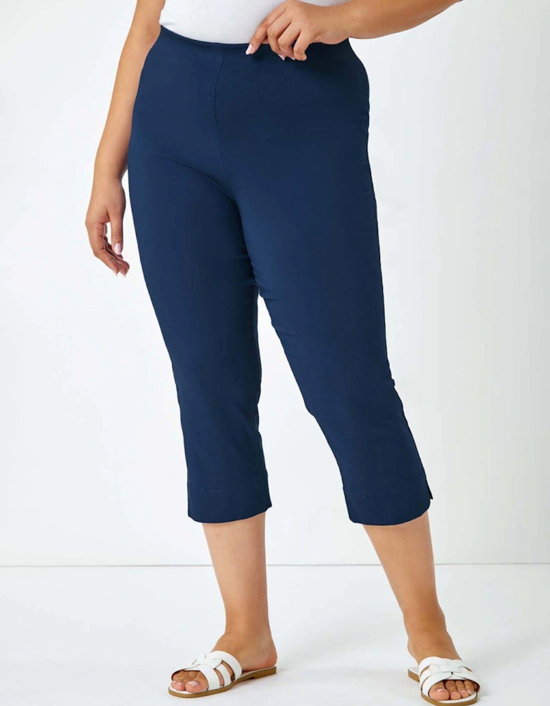 Curve Cropped Stretch Trouser - Midnight Blue