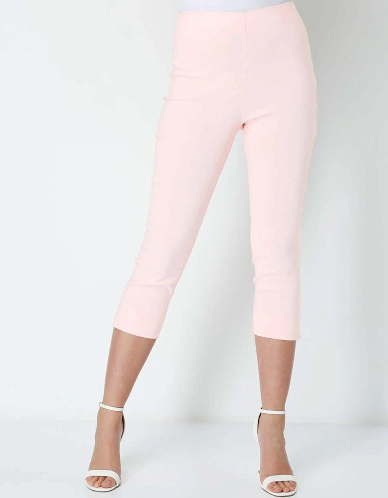 Cropped Stretch Trouser - Light Pink