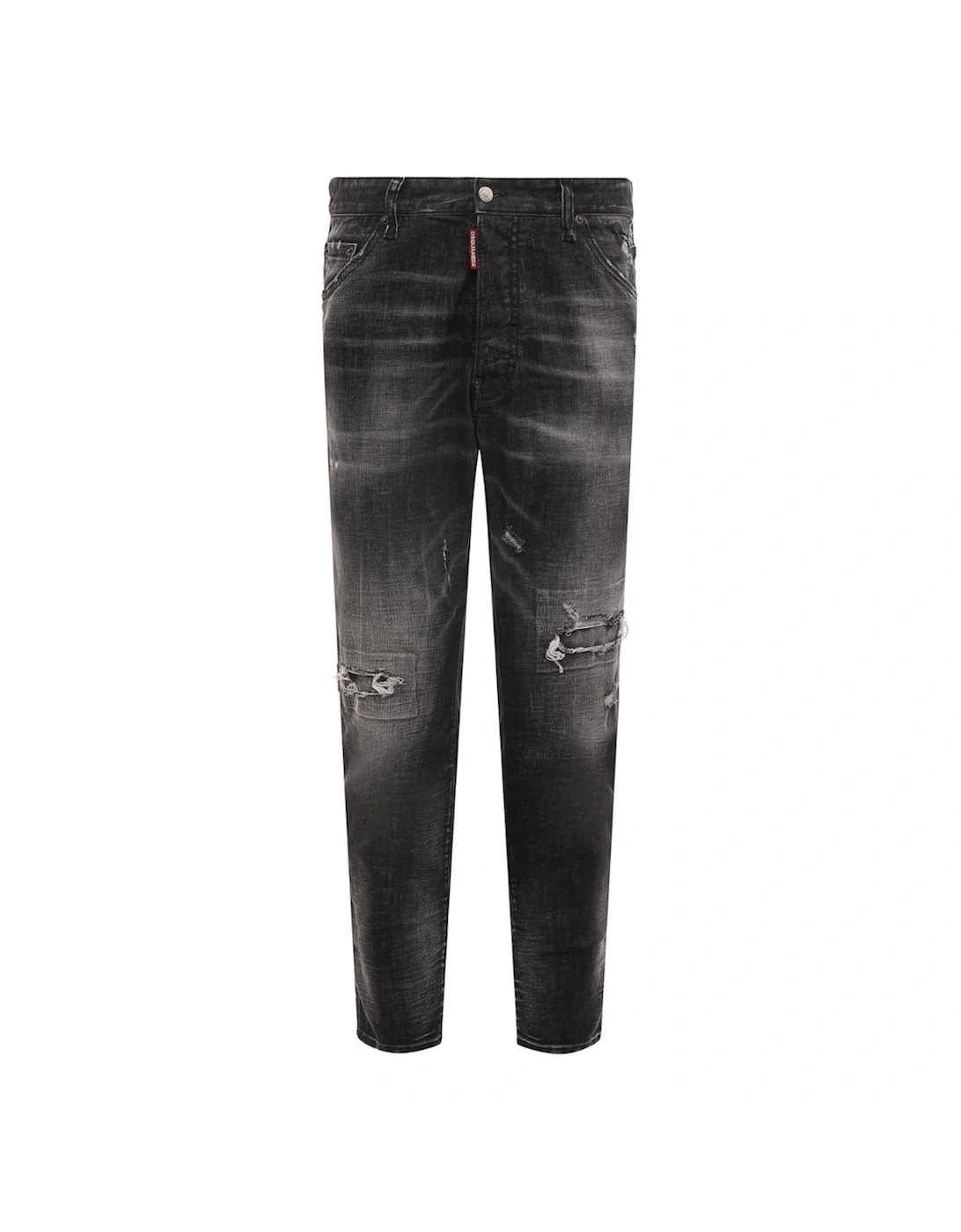 Relax Long Crotch Reinforced Ripped Black Jeans, 4 of 3