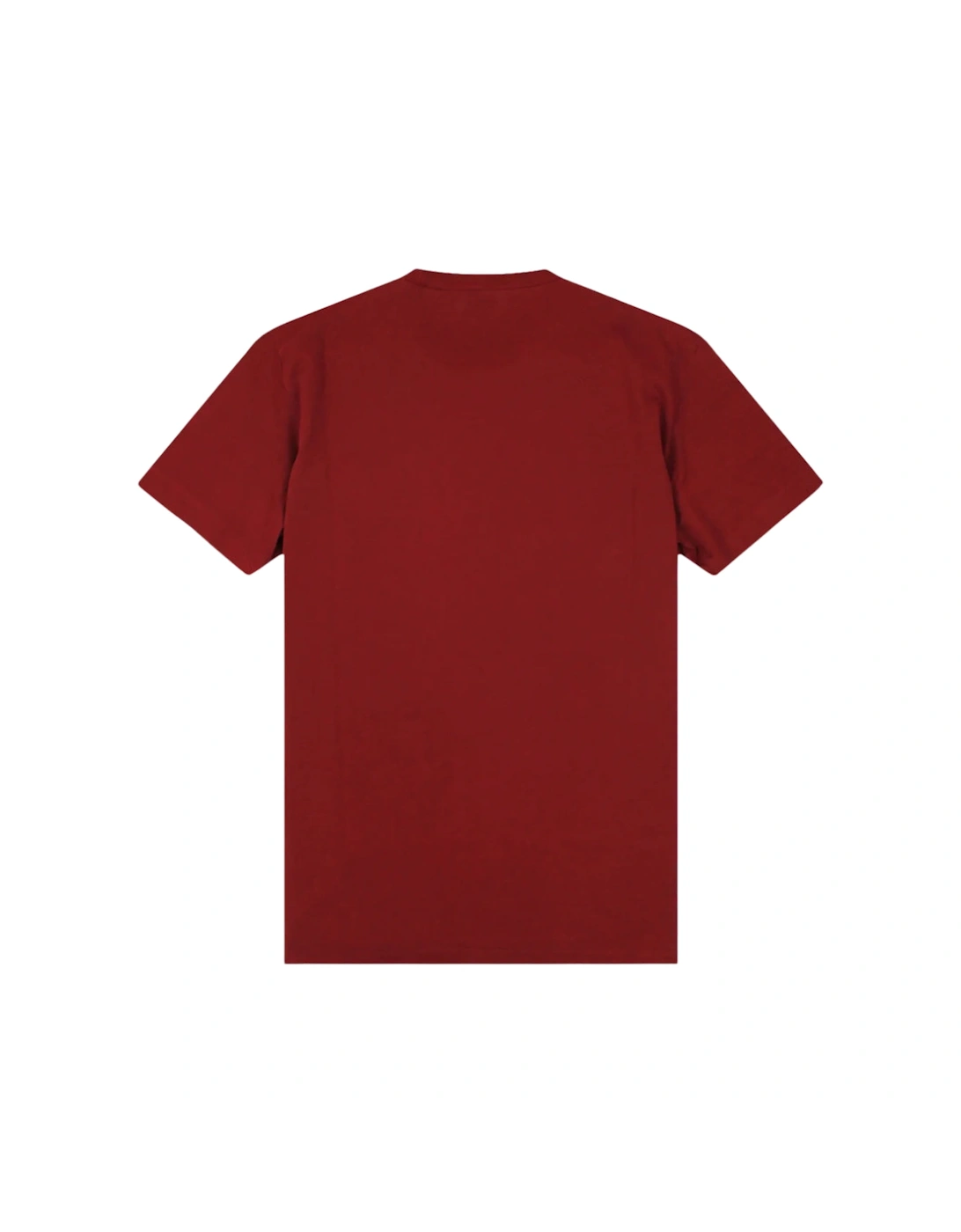 Cigarette Fit Brand Logo Burgundy T-Shirt