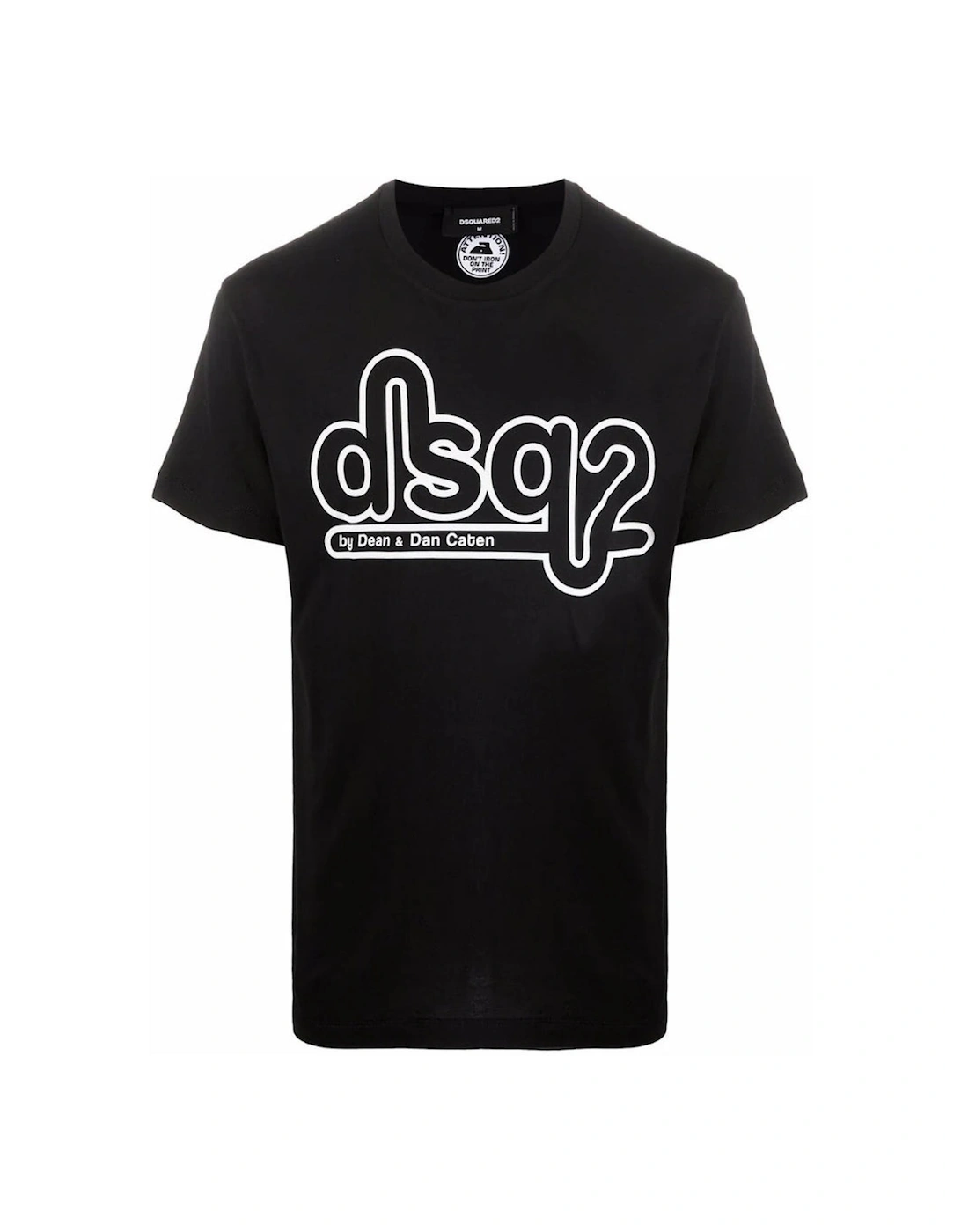 Cigarette Fit Bubble DSQ2 Logo Black T-Shirt, 3 of 2