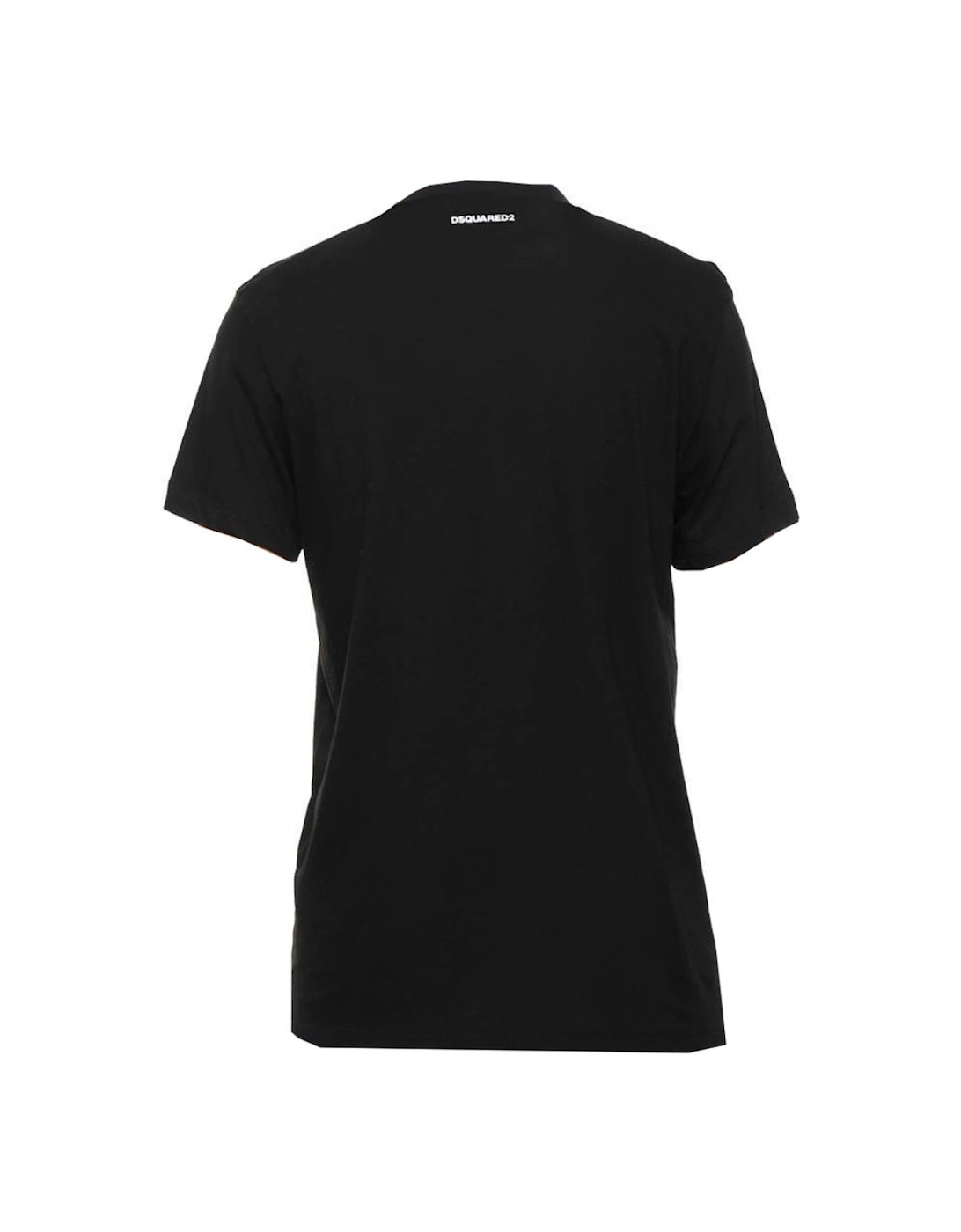 Cigarette Fit Bubble DSQ2 Logo Black T-Shirt