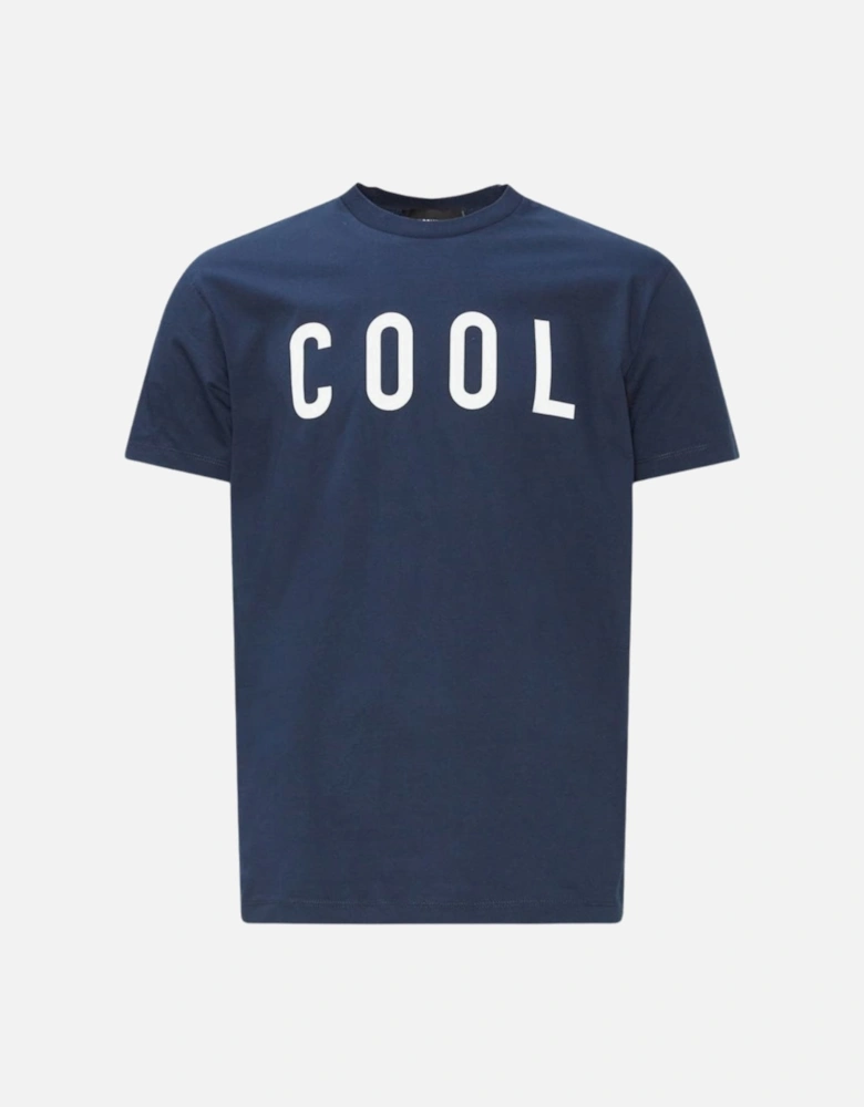 Cool Print Logo Navy Blue T-Shirt