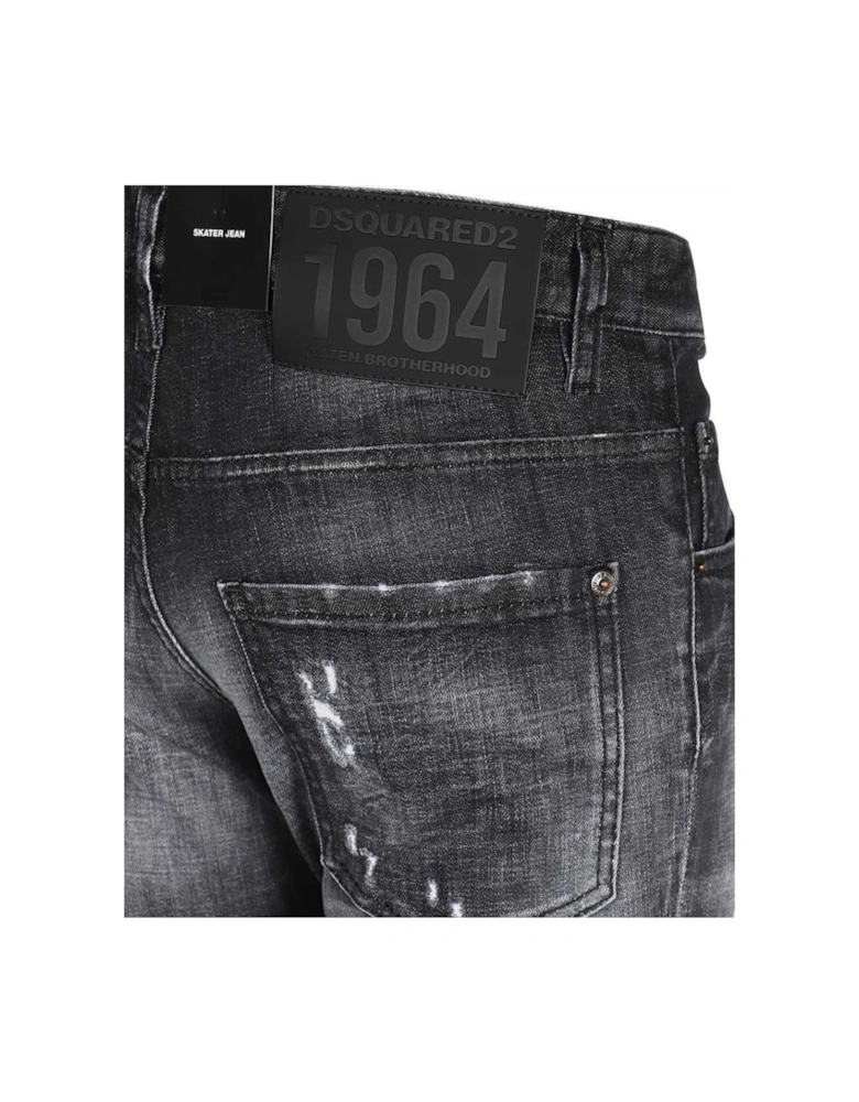 Skater Jean Reinforced Ripped Black Jeans