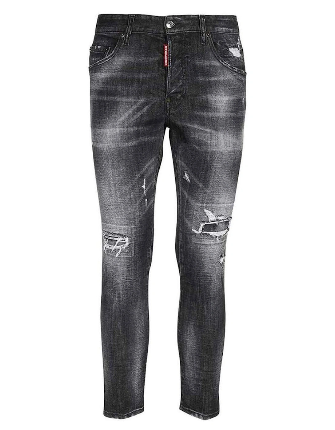 Skater Jean Reinforced Ripped Black Jeans, 4 of 3