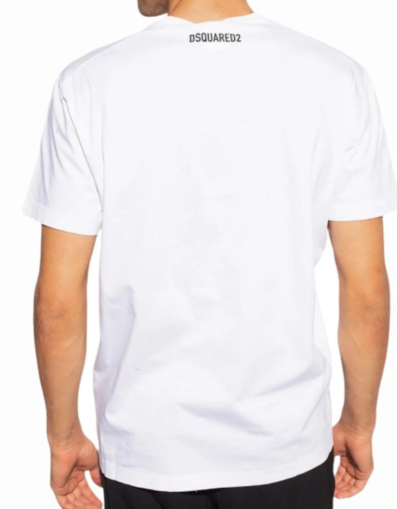 Cool Print Logo White T-Shirt