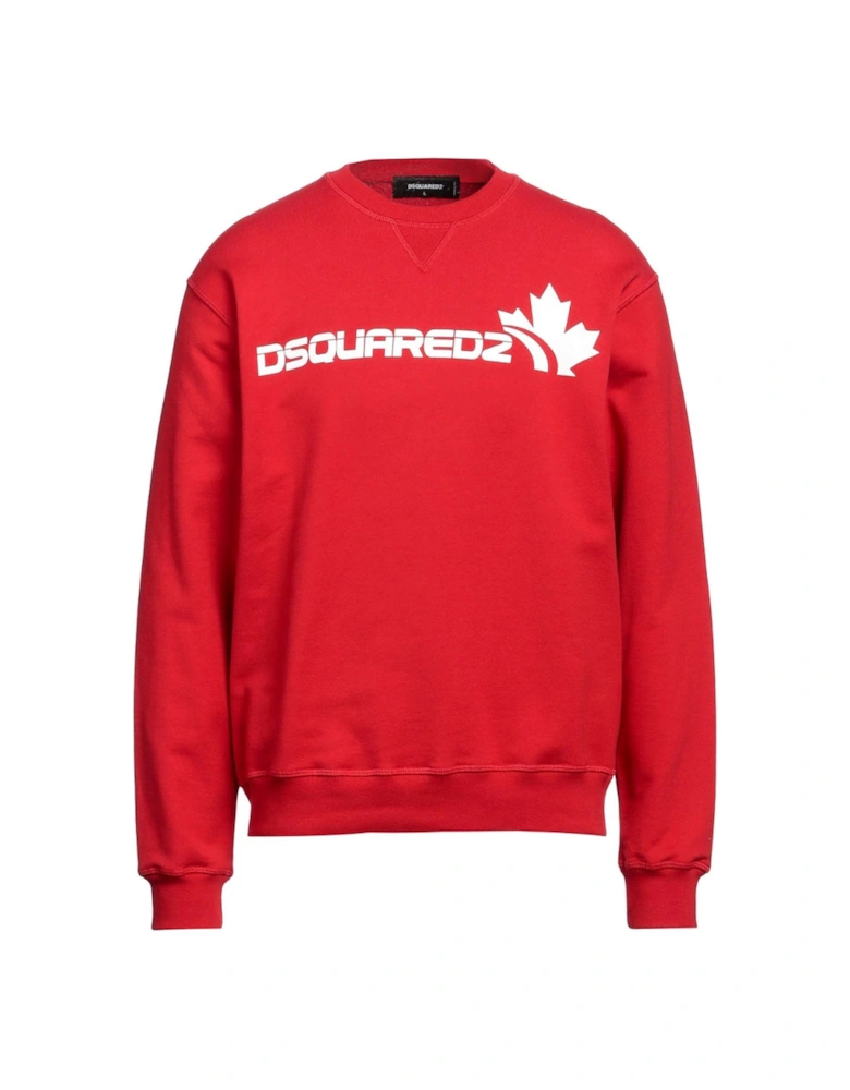 Bold Maple Leaf Logo Red Sweatshirt